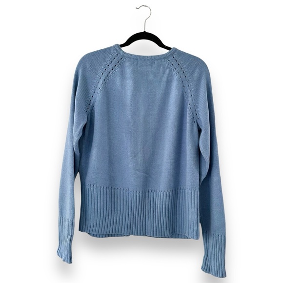 Vintage Casual Corner Annex Ice Blue Cardigan Sparkly Buttons Cottagecore XL - Picture 6 of 12